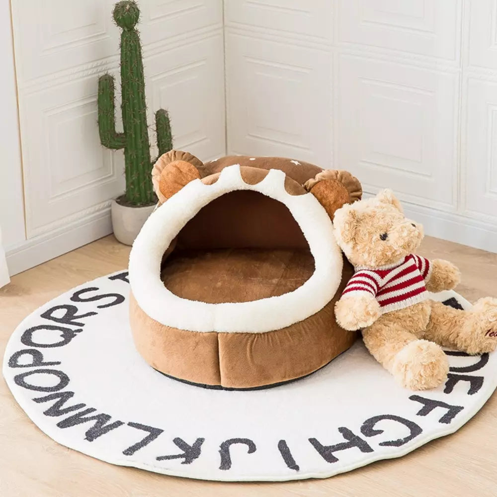 Lit forme ours pour chat