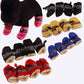 Chaussons chaudes de couleur unie pour chien