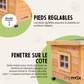 Maison Pour Chat en Bois avec Lucarne Supérieure Ouvrante