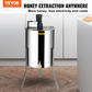 Extracteur de miel électrique en acier inox 4/8 cadres centrifugeuse séparateur miel avec couvercle 140 w hauteur réglable pour apiculture